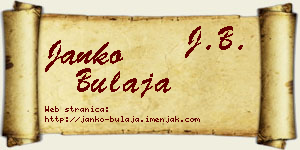 Janko Bulaja vizit kartica